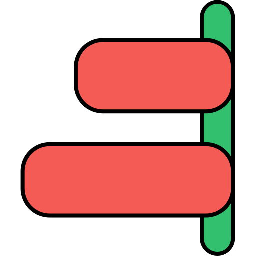 오른쪽 정렬 Generic color lineal-color icon