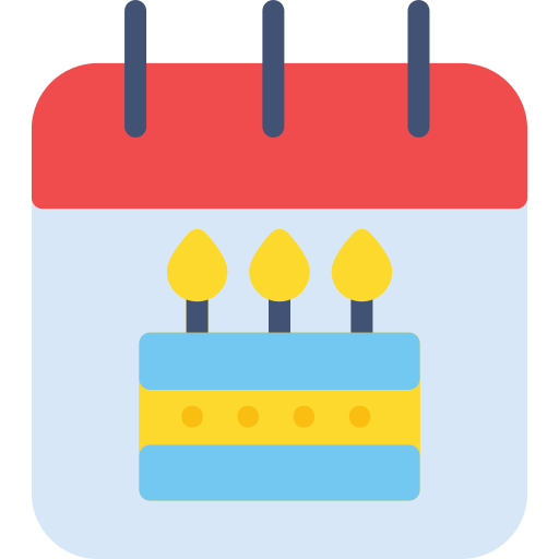 День рождения Generic color fill иконка