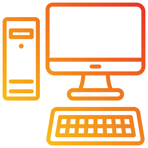 personal computer Generic gradient outline icona