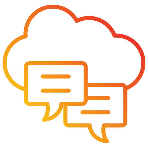 Online discussion Generic gradient outline icon