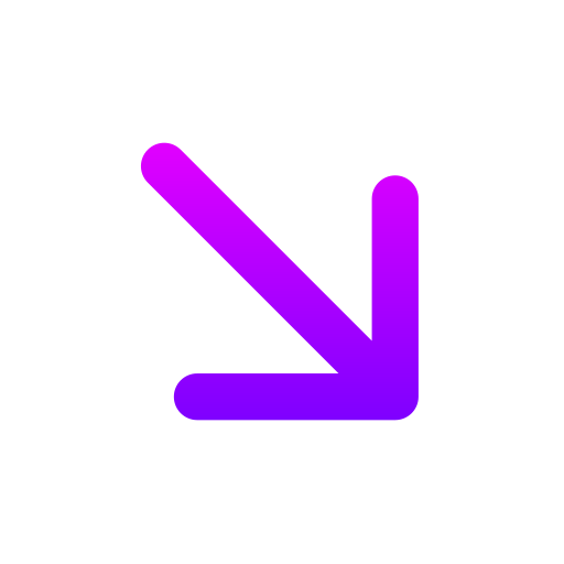 Down right arrow Generic gradient outline icon
