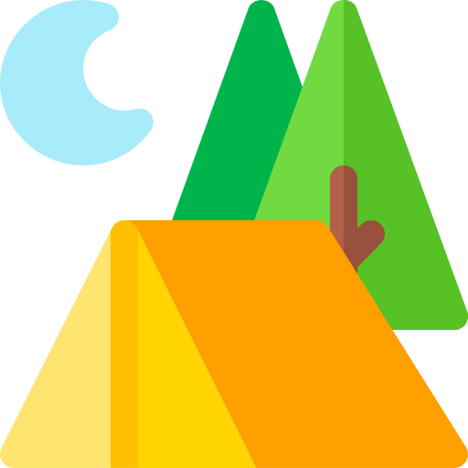キャンプのテント Basic Rounded Flat icon