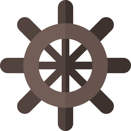 timón Basic Rounded Flat icono