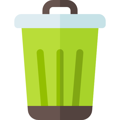 papelera de reciclaje Basic Rounded Flat icono