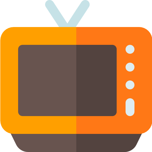 televisione Basic Rounded Flat icona
