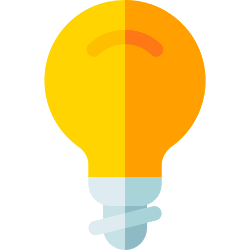 Lightbulb Basic Rounded Flat icon