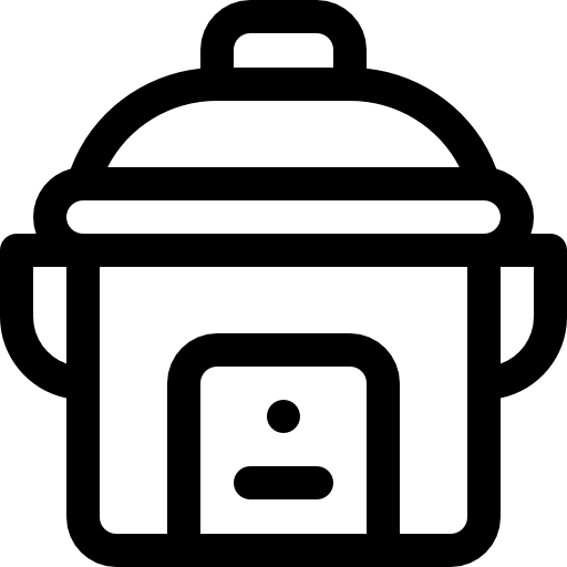 kuchenka Basic Rounded Lineal ikona