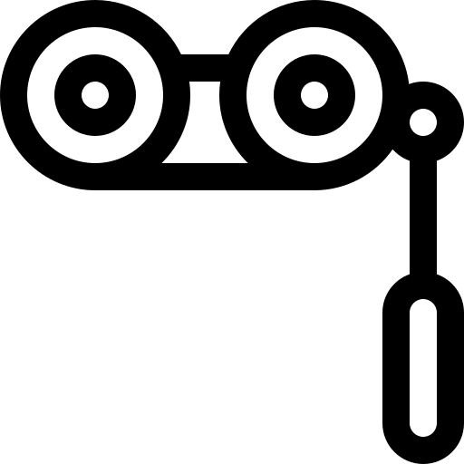 binocular Basic Rounded Lineal Ícone