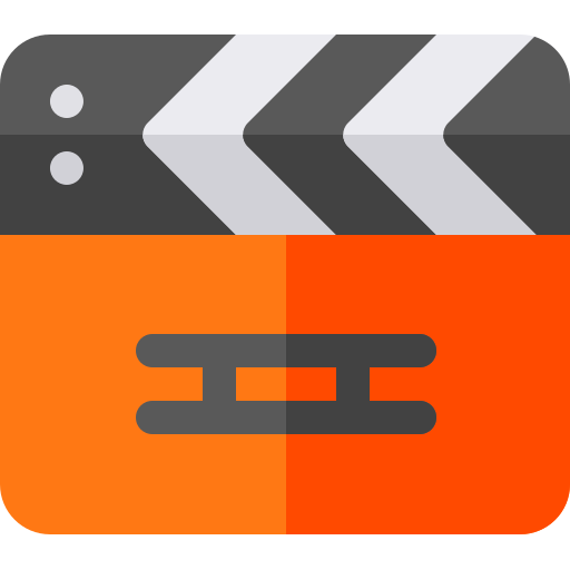 Clapperboard Basic Rounded Flat icon