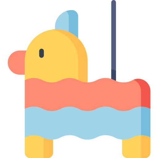 piñata Kawaii Flat icono