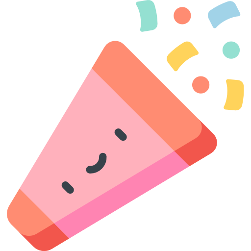 konfetti Kawaii Flat icon