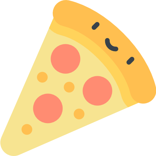 pizza Kawaii Flat icono