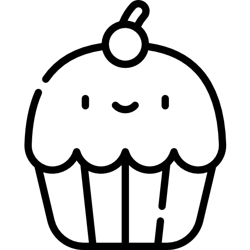 Кекс Kawaii Lineal иконка
