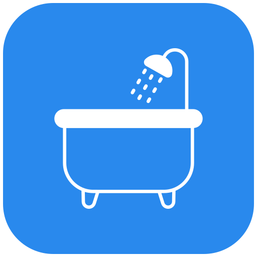 Bath tub Generic color fill icon