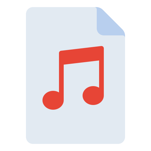 plik muzyczny Generic color fill ikona