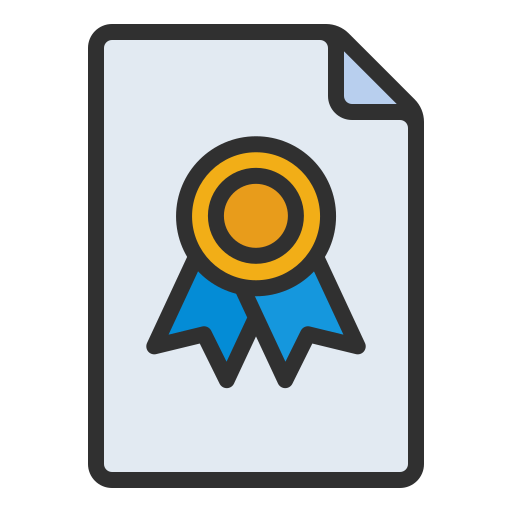 archivo de certificado Generic color lineal-color icono