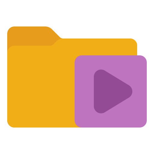 carpeta de videos Generic color fill icono