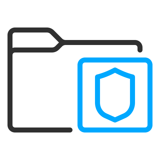 bezpieczeństwo folderów Generic color outline ikona