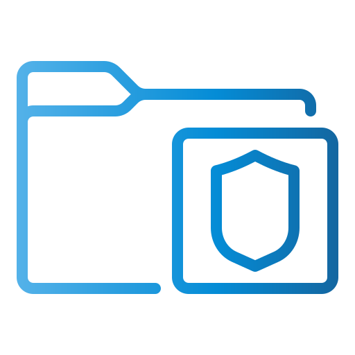 Folder security Generic gradient outline icon