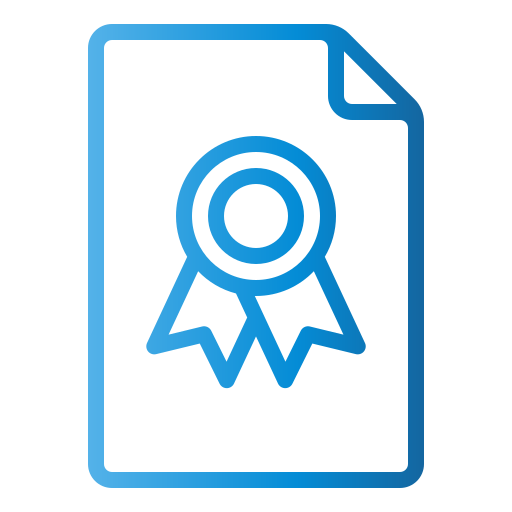 Certificate file Generic gradient outline icon