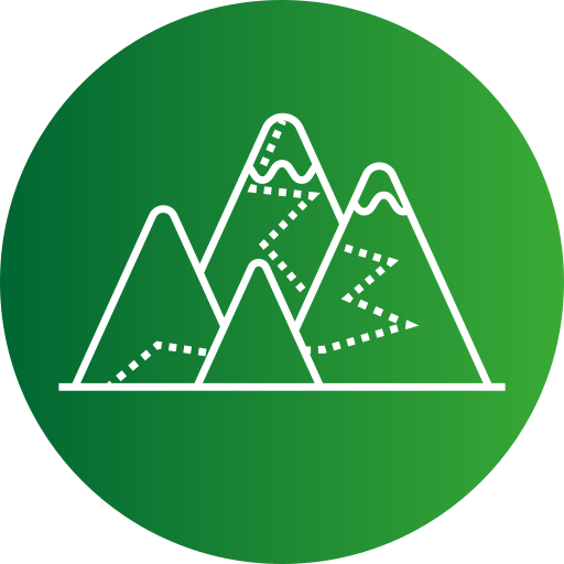 Hiking trail Generic gradient fill icon