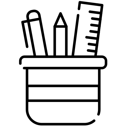 연필꽂이 Generic black outline icon