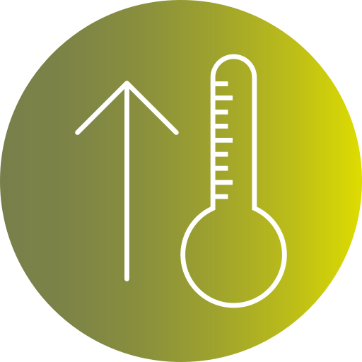 aumento de la temperatura Generic gradient fill icono