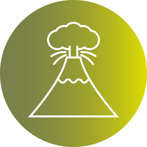 erupcja wulkanu Generic gradient fill ikona