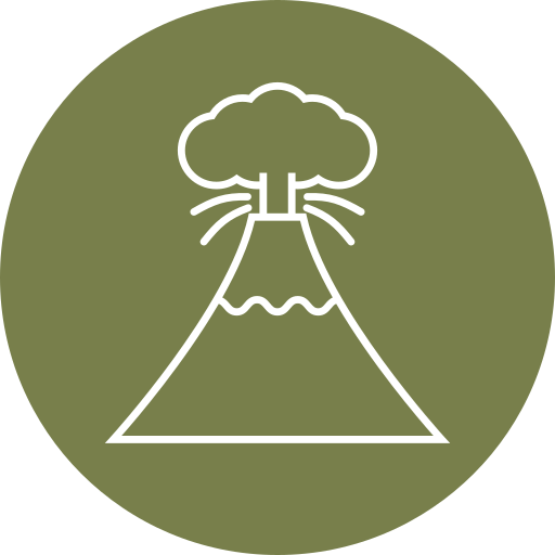 erupción volcánica Generic color fill icono