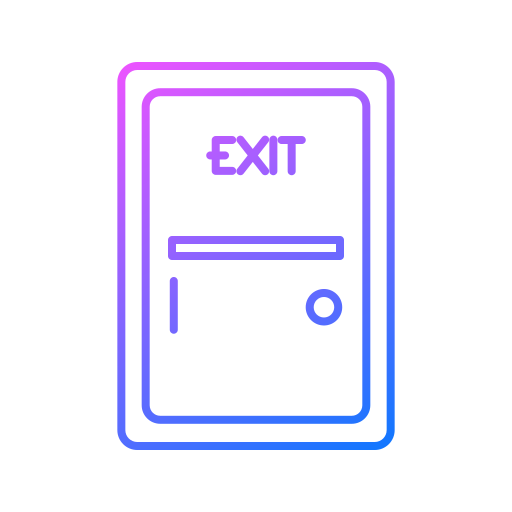 Exit door Generic gradient outline icon