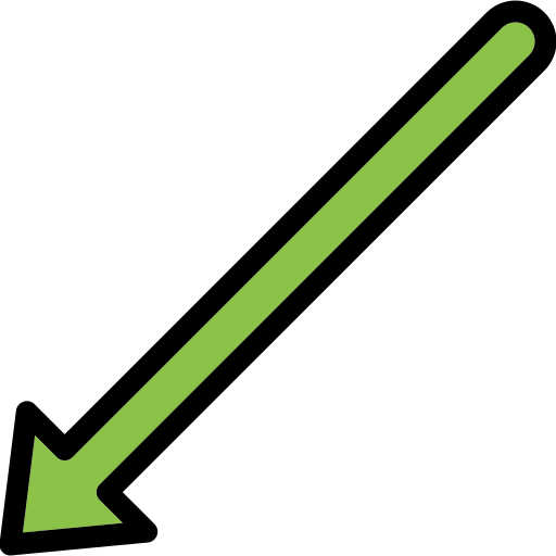 freccia in basso a sinistra Generic color lineal-color icona