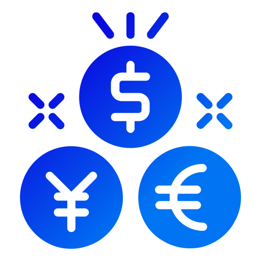 waluta pieniężna Generic gradient fill ikona
