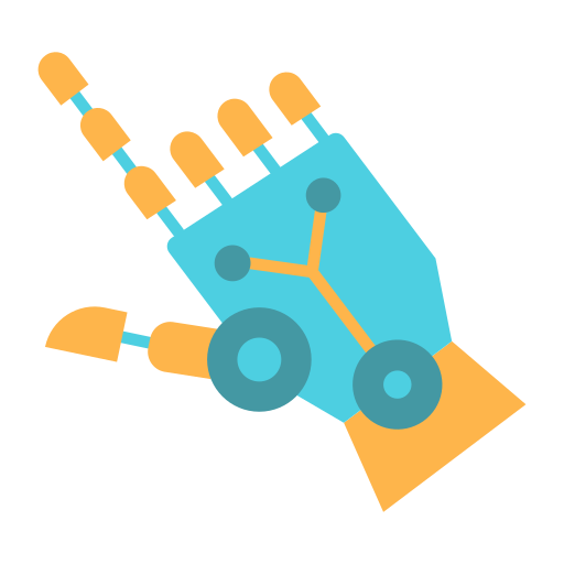 robotische hand Generic color fill icoon