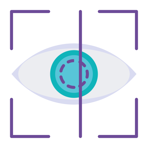 rozpoznawanie oczu Generic color fill ikona