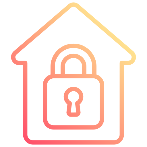 Secure home Generic gradient outline icon