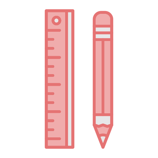 règle et crayon Generic color lineal-color Icône