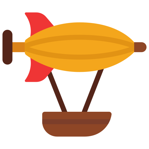 Airship Juicy Fish Flat icon