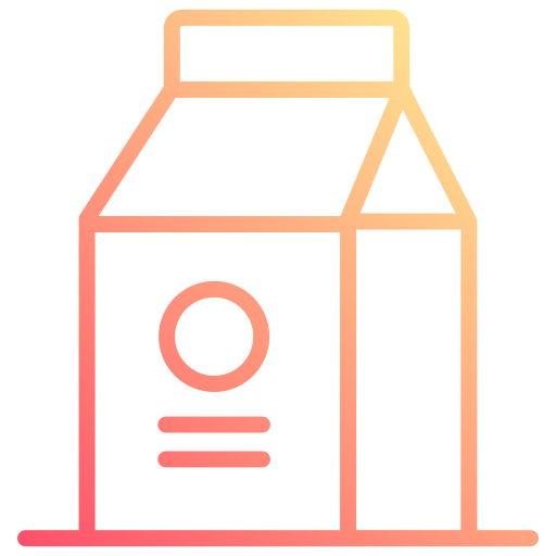 Молочный пакет Generic gradient outline иконка