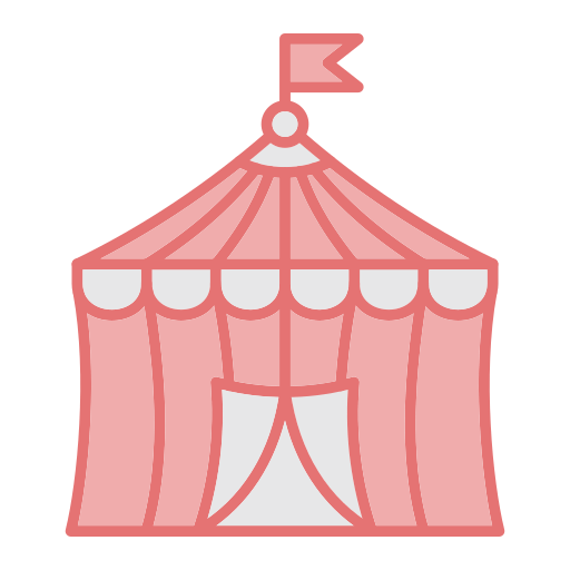 tienda de circo Generic color lineal-color icono