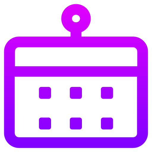 calendario Generic gradient outline icona