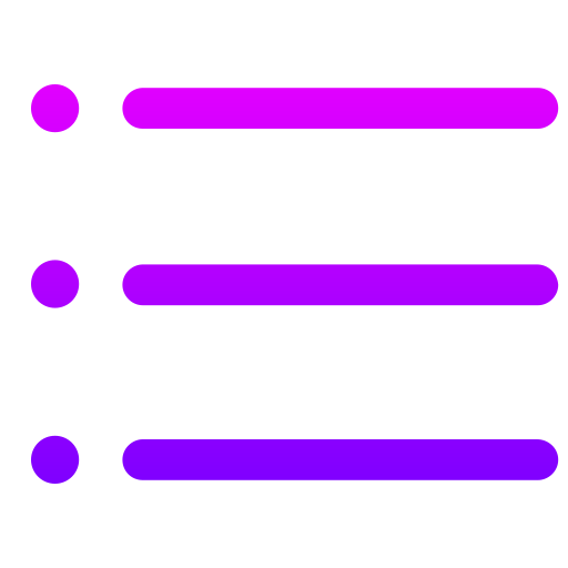 List Generic gradient outline icon
