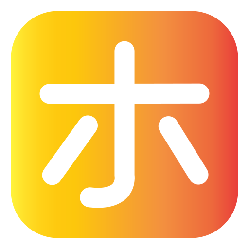 japans alfabet Generic gradient fill icoon