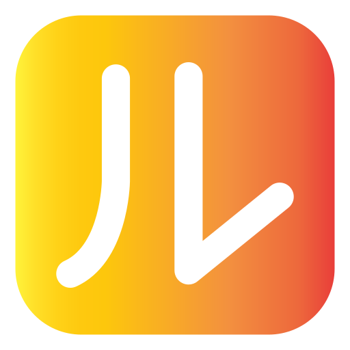 Japanese alphabet Generic gradient fill icon