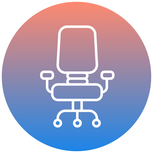 silla de oficina Generic gradient fill icono