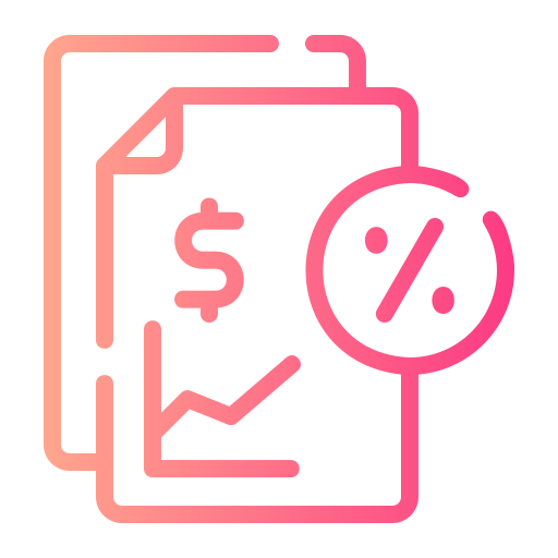 Interest rate Generic gradient outline icon