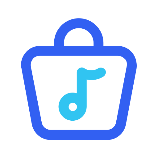 aplicación de la tienda de música Generic color outline icono