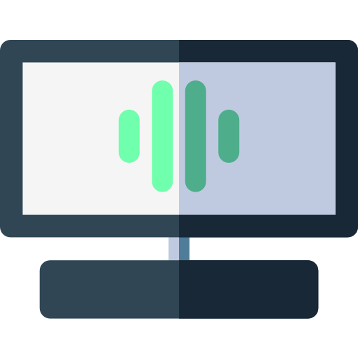 televisión Basic Rounded Flat icono