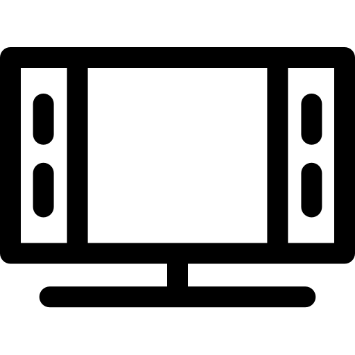 televisão Basic Rounded Lineal Ícone