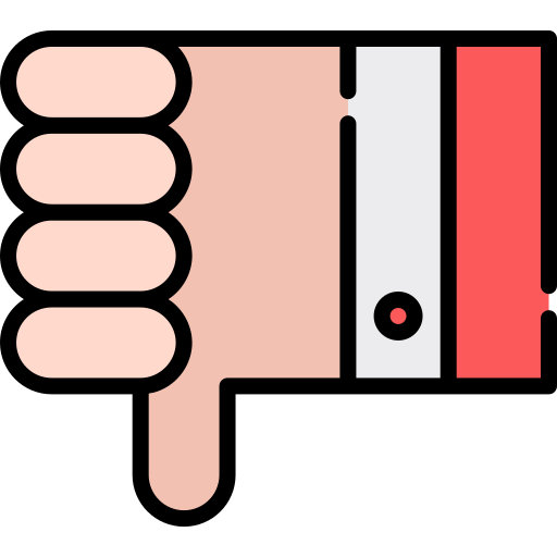 Thumb down Kawaii Lineal color icon