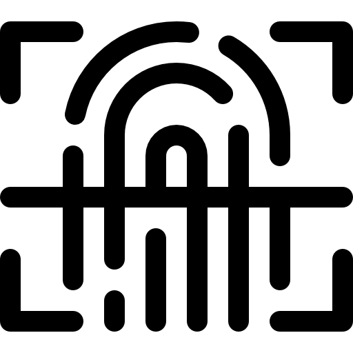 huella dactilar Basic Rounded Lineal icono